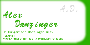 alex danzinger business card